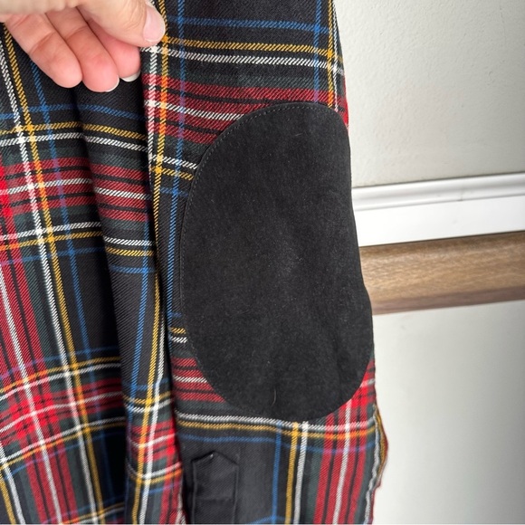 Ralph Lauren Jean Co. Shirt Wool Tartan Plaid Suede Elbow Patches​​ - Picture 6 of 6